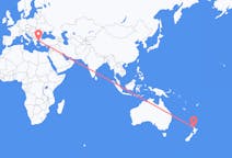 Flyreiser fra Auckland, New Zealand til Lemnos, Hellas