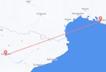 Flyreiser fra Zaragoza, Spania til Marseille, Frankrike