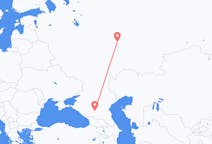 Vluchten van Mineralnye Vody, Rusland naar Kazan, Rusland