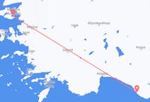 Flyreiser fra Mytilene, Hellas til Gazipaşa, Tyrkia