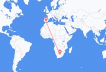 Flyreiser fra Kimberley, Nordkapp, Sør-Afrika til Málaga, Spania