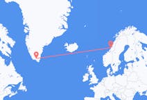 Flights from Rørvik, Norway to Narsarsuaq, Greenland