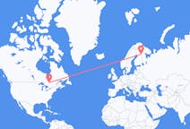 Flyrejser fra Rouyn-Noranda, Canada til Kuusamo, Finland