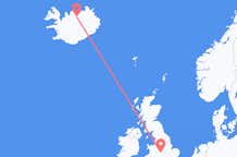 Flyreiser fra Birmingham, England til Akureyri, Island