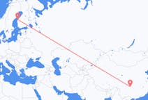 Flyrejser fra Chongqing, Kina til Vasa, Finland