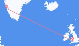 Flüge von Grönland nach Wales