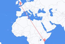 Flyreiser fra Ukunda, Kenya til Bournemouth, England