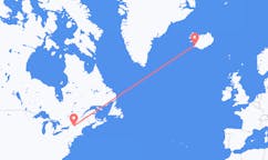 Flyreiser fra Saranac Lake, USA til Reykjavik, Island