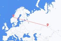 Flights from Omsk, Russia to Trondheim, Norway