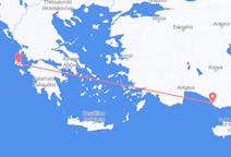 出发地 希腊从 凯法利尼亚岛目的地 土耳其加济帕萨的航班