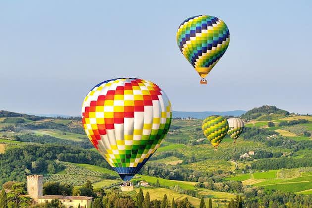 Luftballongtur i Chianti-dalen i Toscana