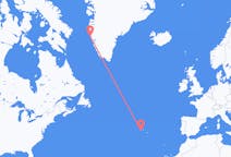 Flights from Maniitsoq, Greenland to Pico Island, Portugal
