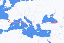 出发地 西班牙出发地 萨拉戈萨目的地 土耳其特拉布宗的航班