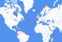 Flights from Cajamarca, Peru to Kiruna, Sweden