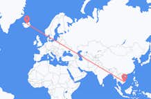 베트남 달랏에서 출발해 아이슬란드 아쿠레이리로(으)로 가는 항공편