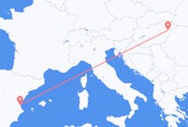 Flights from Debrecen in Hungary to Valencia in Spain