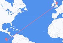 Flights from Baltra Island, Ecuador to Doncaster, England