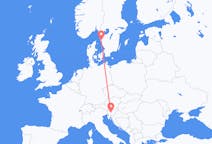 Voli da Lubiana, Slovenia a Göteborg, Svezia