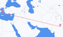 Fly fra Gwalior til Naxos