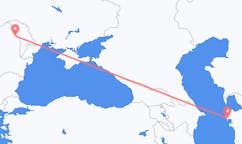Loty z Turkmenbaszy, Turkmenistan do Jassów, Rumunia