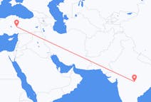 Flights from Nagpur in India to Kayseri in Turkey
