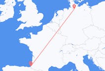 Flyg från Biarritz, Frankrike till Hamburg, Tyskland