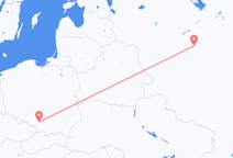 ロシアのから モスクワ、ポーランドのへ カトヴィツェフライト