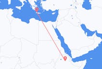 出发地 埃塞俄比亚出发地 德西目的地 希腊哈尼亚的航班