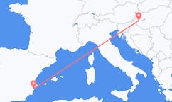 Vluchten van Heviz, Hongarije naar Alicante, Spanje