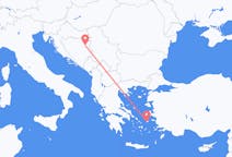 来自波斯尼亚和黑塞哥维那出发地 图兹拉目的地 希腊伊卡利亚岛的航班