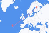 Flights from Kajaani, Finland to Terceira Island, Portugal