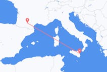 Flights from Toulouse in France to Catania in Italy