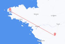 Flights from Poitiers, France to Brest, France