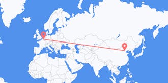 Flights from China to Belgium