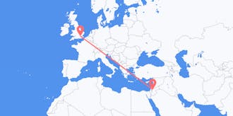 Flights from Jordan to the United Kingdom