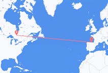 Flyreiser fra Timmins, Canada til Santander, Spania