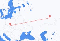 Flyg från Ufa, Ryssland till Katowice, Polen