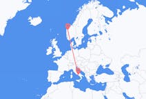 Flyrejser fra Sandane, Norge til Napoli, Italien