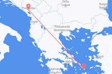 Vluchten van Mykonos naar Podgorica