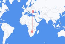 Flyreiser fra Gaborone, Botswana til Bursa, Tyrkia