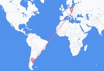 Flyreiser fra Comodoro Rivadavia, Argentina til Vienna, Østerrike