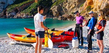Granadella Kayaking Tour to Cala en Calo, Cova Llop Mari, and Cala Ambolo