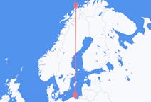 Flights from Gdańsk in Poland to Tromsø in Norway