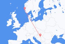 Flyreiser fra Osijek, Kroatia til Haugesund, Norge