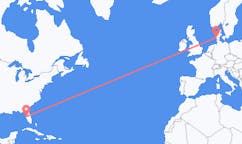 来自美国出发地 坦帕目的地 丹麦埃斯比约的航班
