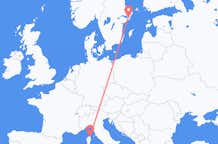 Loty z Bastia, Francja do Sztokholmu, Szwecja