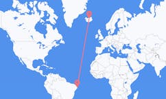 Flyreiser fra Recife, Brasil til Akureyri, Island