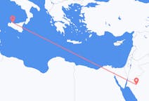 Flyrejser fra Tabuk, Saudi-Arabien til Palermo, Italien