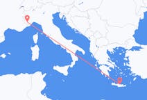 Flights from Cuneo, Italy to Heraklion, Greece