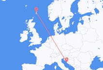 Flights from Shetland Islands, the United Kingdom to Zadar, Croatia